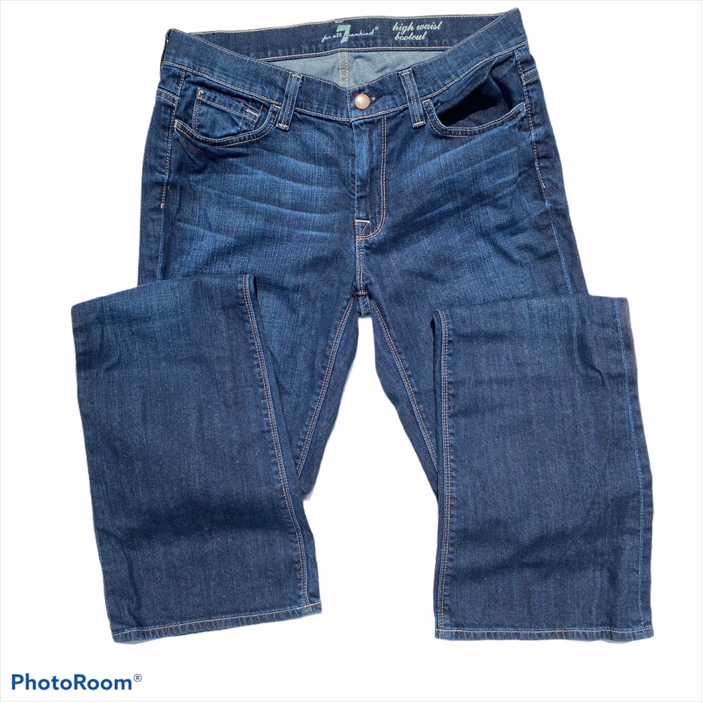 7 FOR ALL MANKIND High Waist Bootcut Jeans Denim